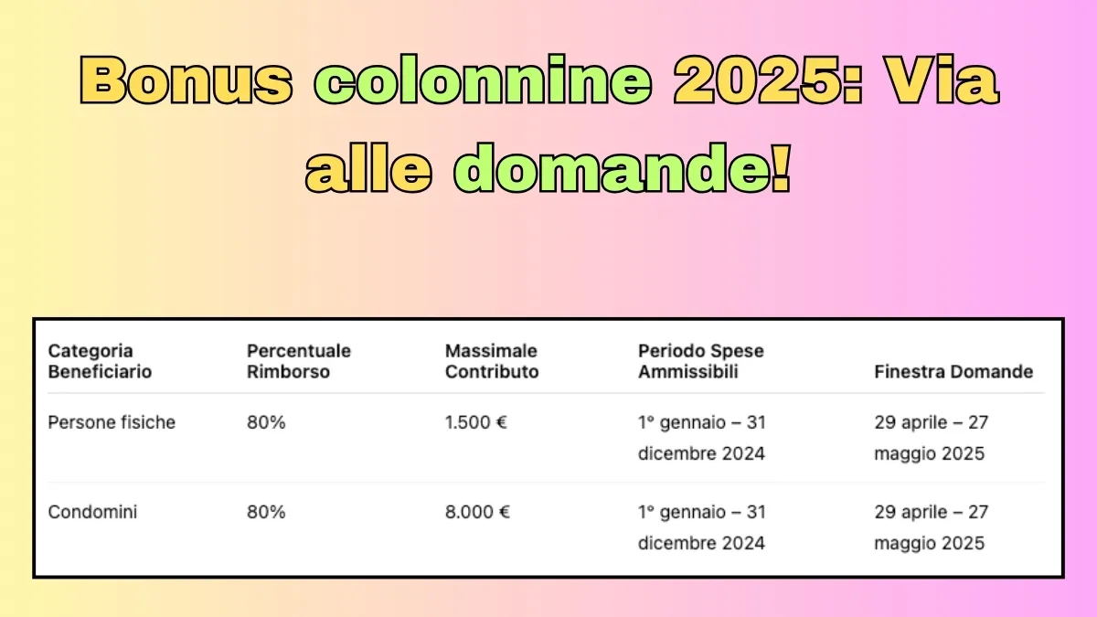 Bonus colonnine 2025: Via alle domande!